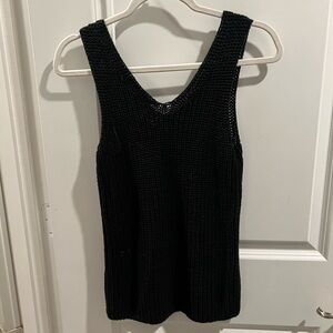 Loft Black Knit Sleeveless Top